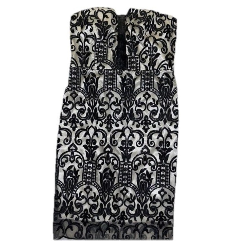 Angelo Psarros Imported From Greece Size 6 Velvet Lace Sequin Applique‎ Dress